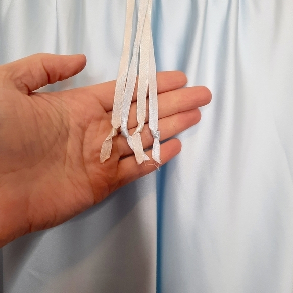 Christian Dior Vintage Union Made Cream & Blue Lace Nightgown L - Picture 7 of 10